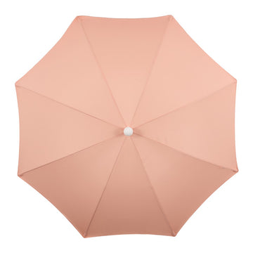Horizon 6.5 ft. Classic MidCentury Scalloped Fringe Market Beach Umbrella